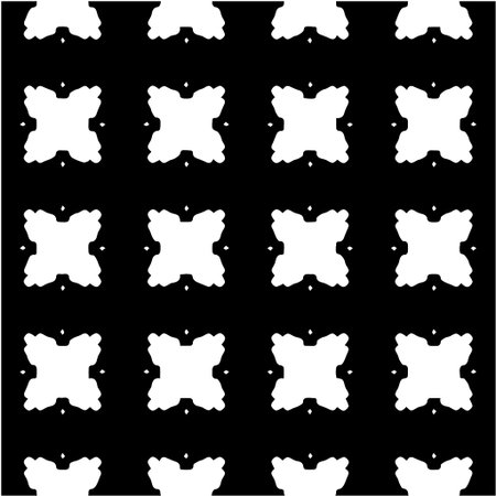Geometric vector pattern with Black and white colors. Seamless abstract ornament for wallpapers and...