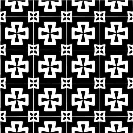 Geometric vector pattern with triangular elements. abstract picture for wallpapers and backgrounds. Black and white ornament.のイラスト素材