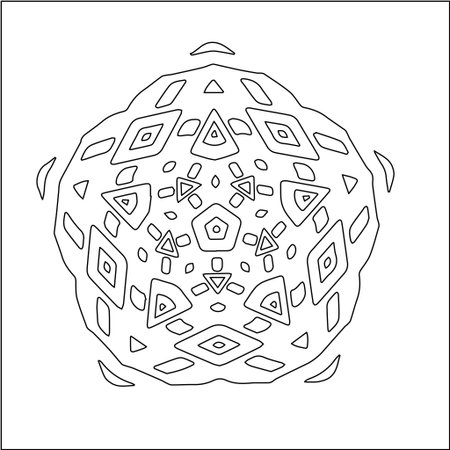 simple mandala with geometric patternsのイラスト素材