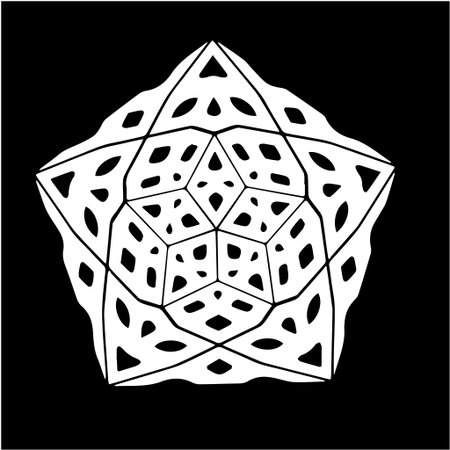 simple mandala with geometric patterns