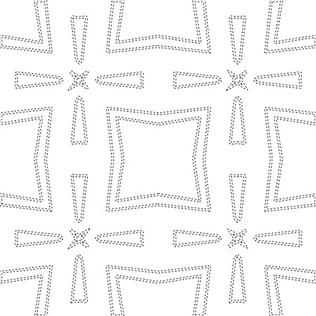 Geometric vector pattern with triangular elements. abstract picture for wallpapers and backgrounds. Black and white ornament.のイラスト素材
