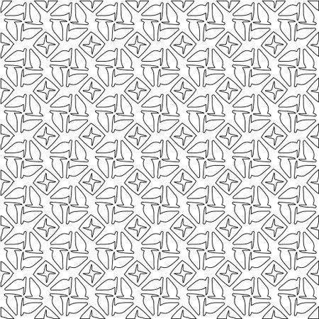 Geometric vector pattern with triangular elements. abstract picture for wallpapers and backgrounds. Black and white ornament.のイラスト素材