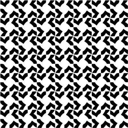 Geometric vector pattern with triangular elements. abstract picture for wallpapers and backgrounds. Black and white ornament.のイラスト素材