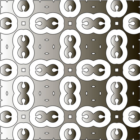 Pattern with black and white gradient. Abstract metallic backgroundのイラスト素材