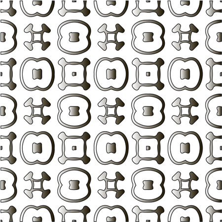 Pattern with black and white gradient. Abstract metallic backgroundのイラスト素材
