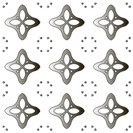 Pattern with black and white gradient. Abstract metallic backgroundのイラスト素材