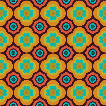 Seamless pattern with multicolored shapes.のイラスト素材