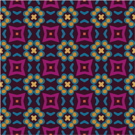 Seamless pattern with multicolored shapes.