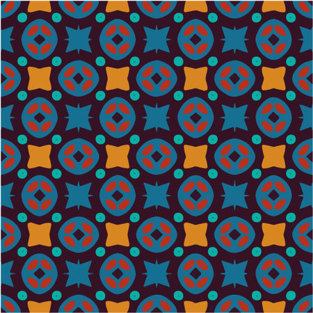 Seamless pattern with multicolored shapes.