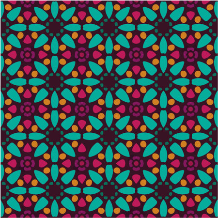 Seamless pattern with multicolored shapes.