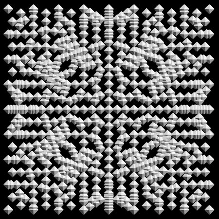 Geometric vector pattern with triangular elements. abstract picture for wallpapers and backgrounds. Black and white ornament.のイラスト素材
