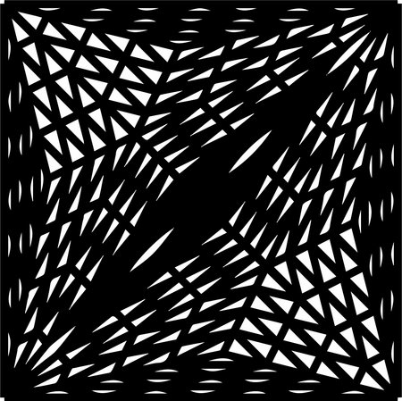 Geometric vector pattern with triangular elements. abstract picture for wallpapers and backgrounds. Black and white ornament.のイラスト素材