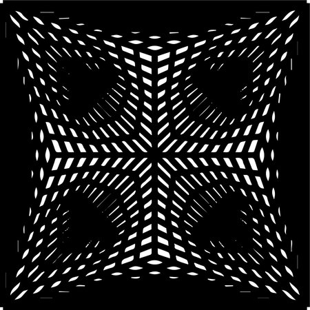 Geometric vector pattern with triangular elements. abstract picture for wallpapers and backgrounds. Black and white ornament.のイラスト素材