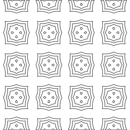 Geometric vector pattern with Black and white colors. abstract ornament for wallpapers and backgrounds.のイラスト素材