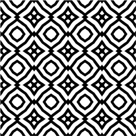 Vector monochrome seamless pattern, Abstract endless texture for fabric print, card, table cloth, furniture, banner, cover, invitation, decoration, wrappingのイラスト素材