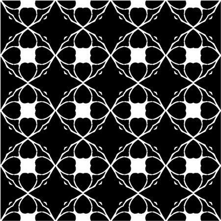 Vector monochrome seamless pattern, Abstract endless texture for fabric print, card, table cloth, furniture, banner, cover, invitation, decoration, wrappingのイラスト素材