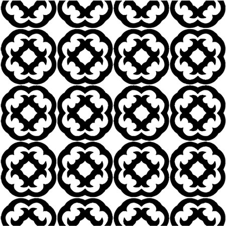 Vector monochrome seamless pattern, Abstract endless texture for fabric print, card, table cloth, furniture, banner, cover, invitation, decoration, wrappingのイラスト素材