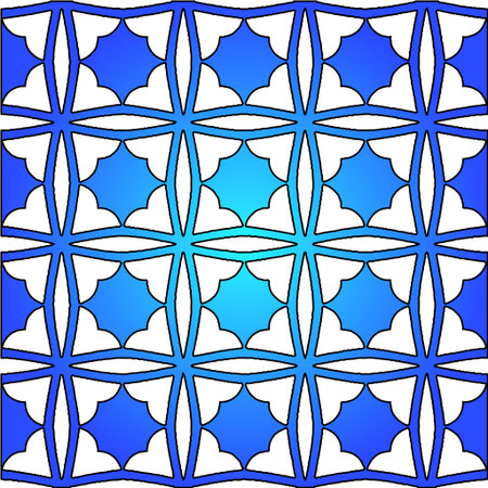 Geometric vector pattern with azure and blue gradient. simple ornament for wallpapers and background.のイラスト素材