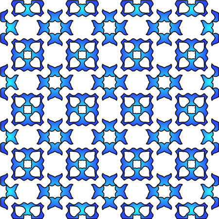 Geometric vector pattern with azure and blue gradient. simple ornament for wallpapers and background.のイラスト素材