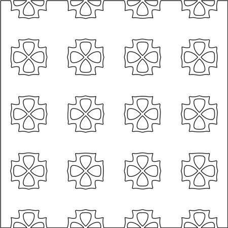 Vector monochrome pattern, Abstract texture for fabric print, card, table cloth, furniture, banner, cover, invitation, decoration, wrapping.のイラスト素材