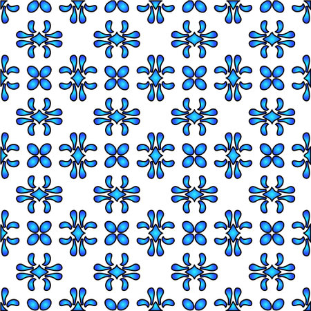Geometric vector pattern with azure and blue gradient. simple ornament for wallpapers and backgrounds.のイラスト素材