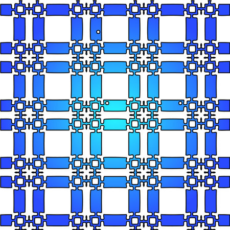 Geometric vector pattern with azure and blue gradient. simple ornament for wallpapers and backgrounds.のイラスト素材