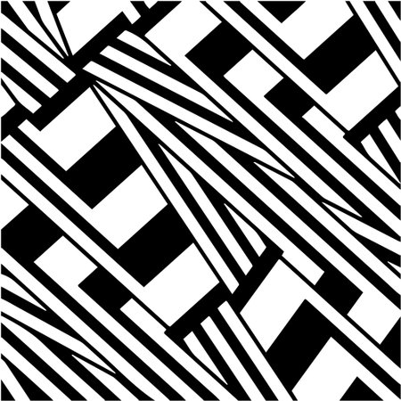 striped background. Geometric vector pattern with triangular elements. abstract ornament for wallpapers and backgrounds. Black and white colors.のイラスト素材