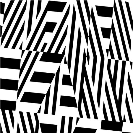 striped background. Geometric vector pattern with triangular elements. abstract ornament for wallpapers and backgrounds. Black and white colors.のイラスト素材