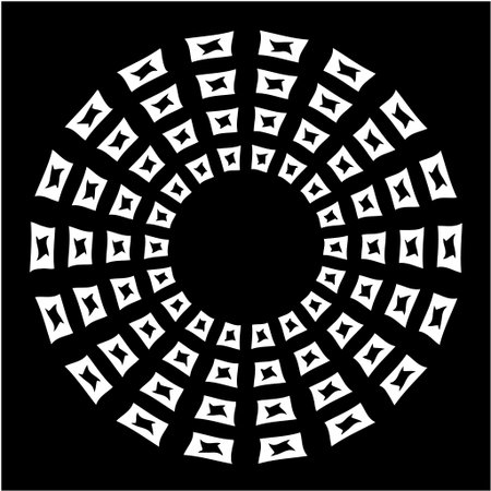 striped background. Geometric vector pattern with triangular elements. abstract ornament for wallpapers and backgrounds. Black and white colors.のイラスト素材