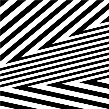 striped background. Geometric vector pattern with triangular elements. abstract ornament for wallpapers and backgrounds. Black and white colors.のイラスト素材
