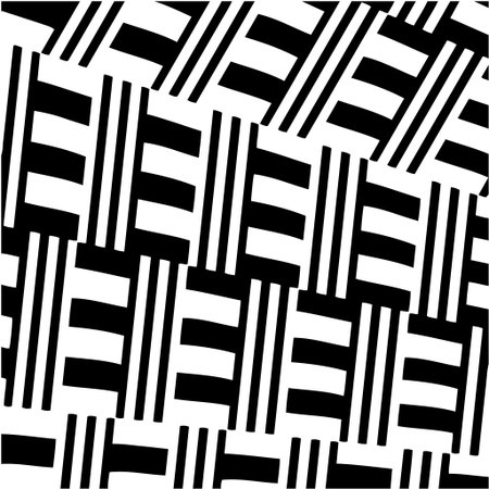 striped background. Geometric vector pattern with triangular elements. abstract ornament for wallpapers and backgrounds. Black and white colors.のイラスト素材