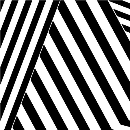 striped background. Geometric vector pattern with triangular elements. abstract ornament for wallpapers and backgrounds. Black and white colors.のイラスト素材