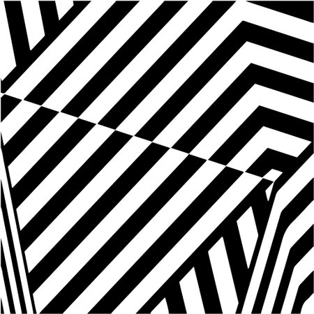 striped background. Geometric vector pattern with triangular elements. abstract ornament for wallpapers and backgrounds. Black and white colors.のイラスト素材