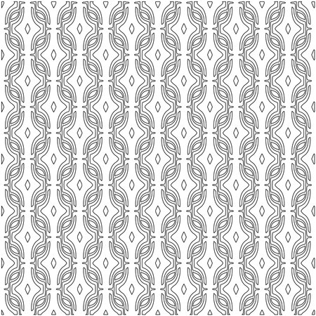 Vector geometric pattern. Repeating elements stylish background abstract ornament for wallpapers and backgrounds. Black and white colors.のイラスト素材