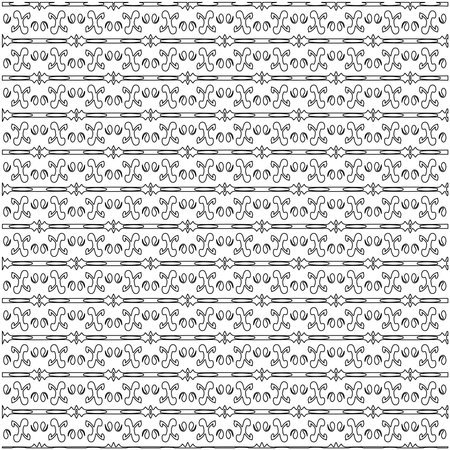 Vector geometric pattern. Repeating elements stylish background abstract ornament for wallpapers and backgrounds. Black and white colors.のイラスト素材