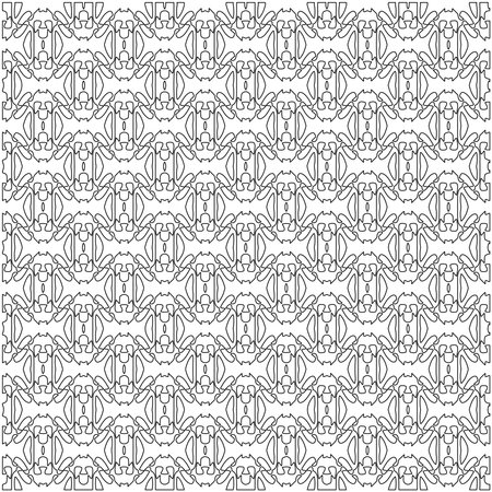 Vector geometric pattern. Repeating elements stylish background abstract ornament for wallpapers and backgrounds. Black and white colors.のイラスト素材