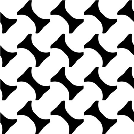 vector seamless pattern with triangular elements. abstract ornament for wallpapers and backgrounds. Black and white colors.のイラスト素材