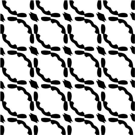 vector seamless pattern with triangular elements. abstract ornament for wallpapers and backgrounds. Black and white colors.のイラスト素材