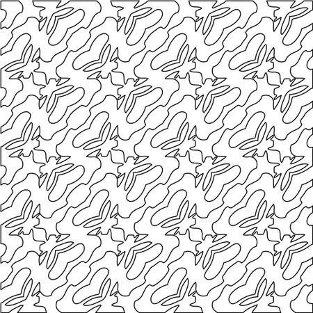 Vector geometric pattern. Repeating elements stylish background abstract ornament for wallpapers and backgrounds. Black and white colors.のイラスト素材