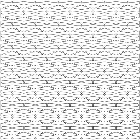 Vector geometric pattern. Repeating elements stylish background abstract ornament for wallpapers and backgrounds. Black and white colors.のイラスト素材