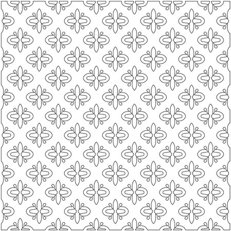 Vector geometric pattern. Repeating elements stylish background abstract ornament for wallpapers and backgrounds. Black and white colors.のイラスト素材
