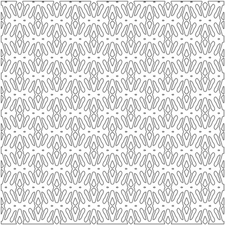 Vector geometric pattern. Repeating elements stylish background abstract ornament for wallpapers and backgrounds. Black and white colors.のイラスト素材