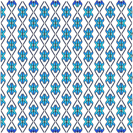 Geometric vector pattern with azure and blue gradient. simple ornament for wallpapers and backgrounds.のイラスト素材
