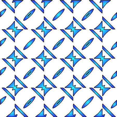 Geometric vector pattern with azure and blue gradient. simple ornament for wallpapers and backgrounds.のイラスト素材