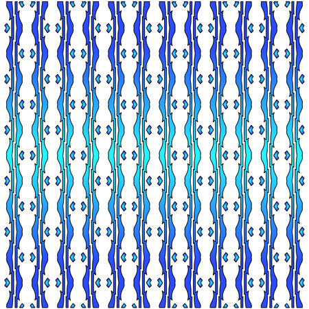 Geometric vector pattern with azure and blue gradient. simple ornament for wallpapers and backgrounds.のイラスト素材