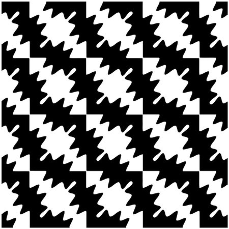 vector seamless pattern with diagonal elements. abstract ornament for wallpapers and backgrounds. Black and white colors.のイラスト素材