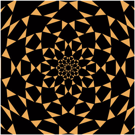 simple mandala with geometric patternsのイラスト素材