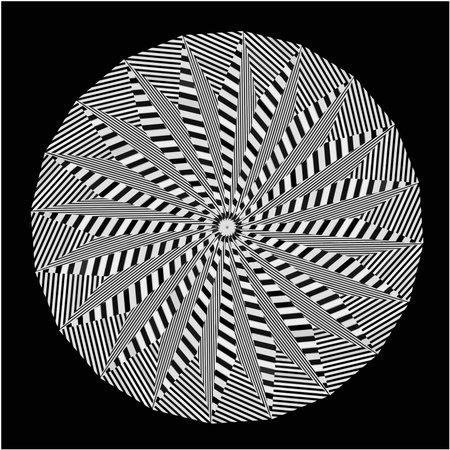 black-and-white mandala with geometric patterns.のイラスト素材