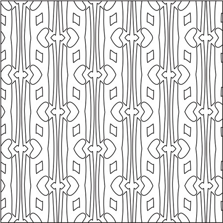 floral pattern background.Geometric ornament for wallpapers and backgrounds. Black and white pattern.のイラスト素材