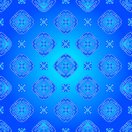 Geometric vector pattern with azure and blue gradient. simple ornament for wallpapers and...